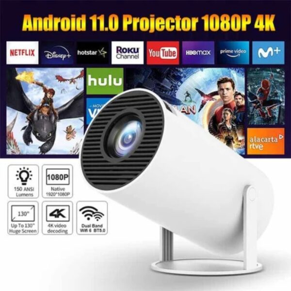 BORREGO SMART2 PROJECTOR | - 4K Video | Dual Wi-Fi | Android 11 |  160 ANSI Brightness - Image 3