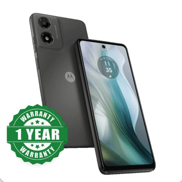 Motorola Moto e14 Mobile Phone, 6.56 HD Display, UNISOC T606 Processor, 2GB RAM, 64GB Storage, Mali G57 MP1 GPU, Android 14 Go Edition , 5000 mAh Battery Capacity, Graphite Gray Moto e14