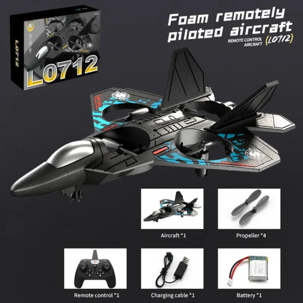 RC Plane 2.4GHz Remote Control Plane L0712 Drone Quadcopter Hovering with Auto Hovering Fighter Aircraft RC Airplane RTF for Beginner, Kids and Adults,3D Flip Airplane Toy - Image 4