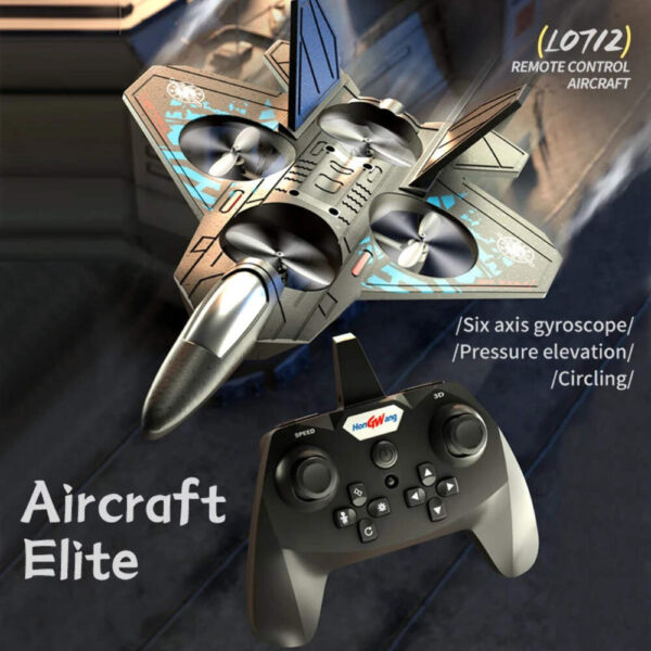 RC Plane 2.4GHz Remote Control Plane L0712 Drone Quadcopter Hovering with Auto Hovering Fighter Aircraft RC Airplane RTF for Beginner, Kids and Adults,3D Flip Airplane Toy - Image 3