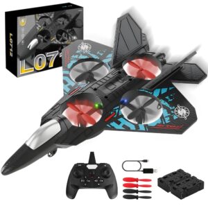 RC Plane 2.4GHz Remote Control Plane L0712 Drone Quadcopter Hovering with Auto Hovering Fighter Aircraft RC Airplane RTF for Beginner, Kids and Adults,3D Flip Airplane Toy