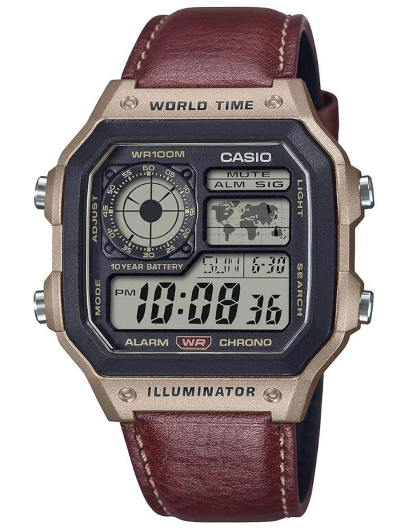 CASIO AE-1200WH-5AV Digital World Time Men’s Watch MODEL - Image 2