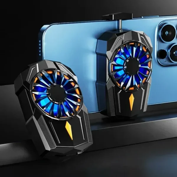 S08 Cell Phone ABS Back-clip Air-cooled Cooling Fan Radiator for PUBG Game Cooler for IOS Android Turbo Hurricane Cool Heat Sink