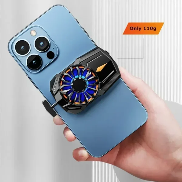 S08 Cell Phone ABS Back-clip Air-cooled Cooling Fan Radiator for PUBG Game Cooler for IOS Android Turbo Hurricane Cool Heat Sink - Image 2