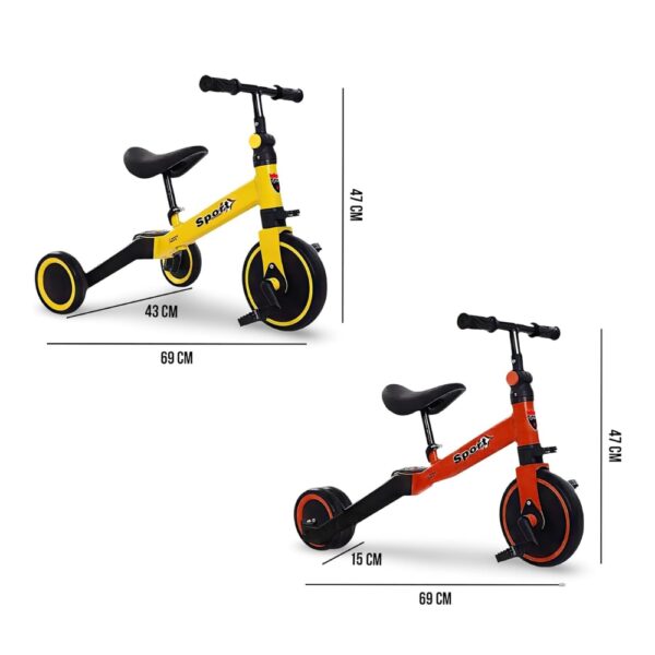 3-in-1 Toddler Tricycle - Adjustable Seat, 3-Wheel Balance Bike for Kids 1-4 Years, Indoor/Outdoor Ride for Boys & Girls - Image 4