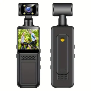 4K Ultra HD Wearable Action Camera with Rotating Lens, Touch Video Recording, Loop Recording, Night Vision, and TF Card Storage - Handheld Body Camera for Skiing, Cycling, and Outdoor Adventures, Adventure Gear, Compact Device, Durable Construction
